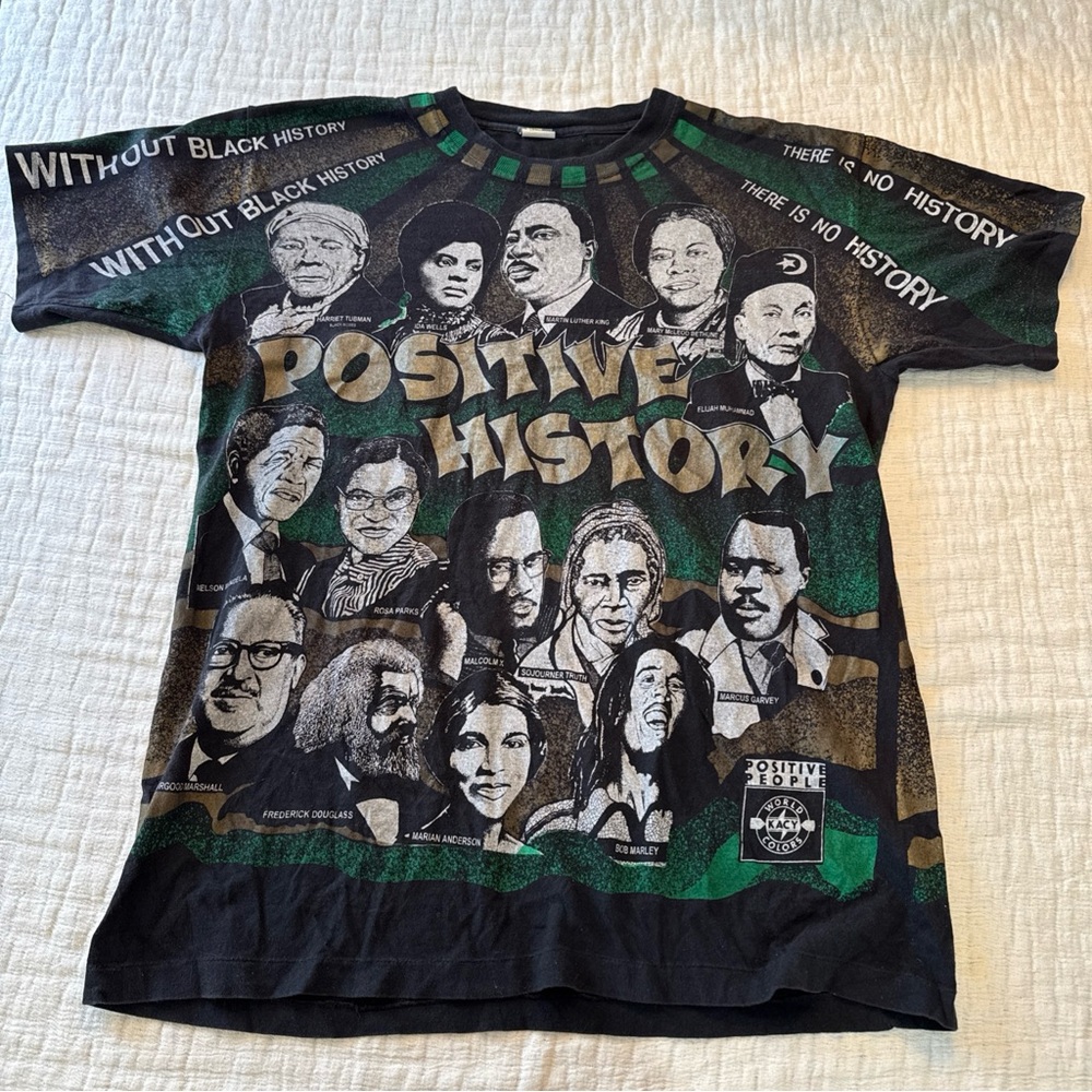 Vintage Positive People Kacy World Colors "Positive History" tee AOP XL